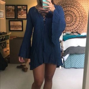 Planet Blue (Blue Life) Bohemian Navy Dress